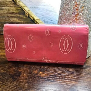 Cartier Pink Glossy Long Wallet